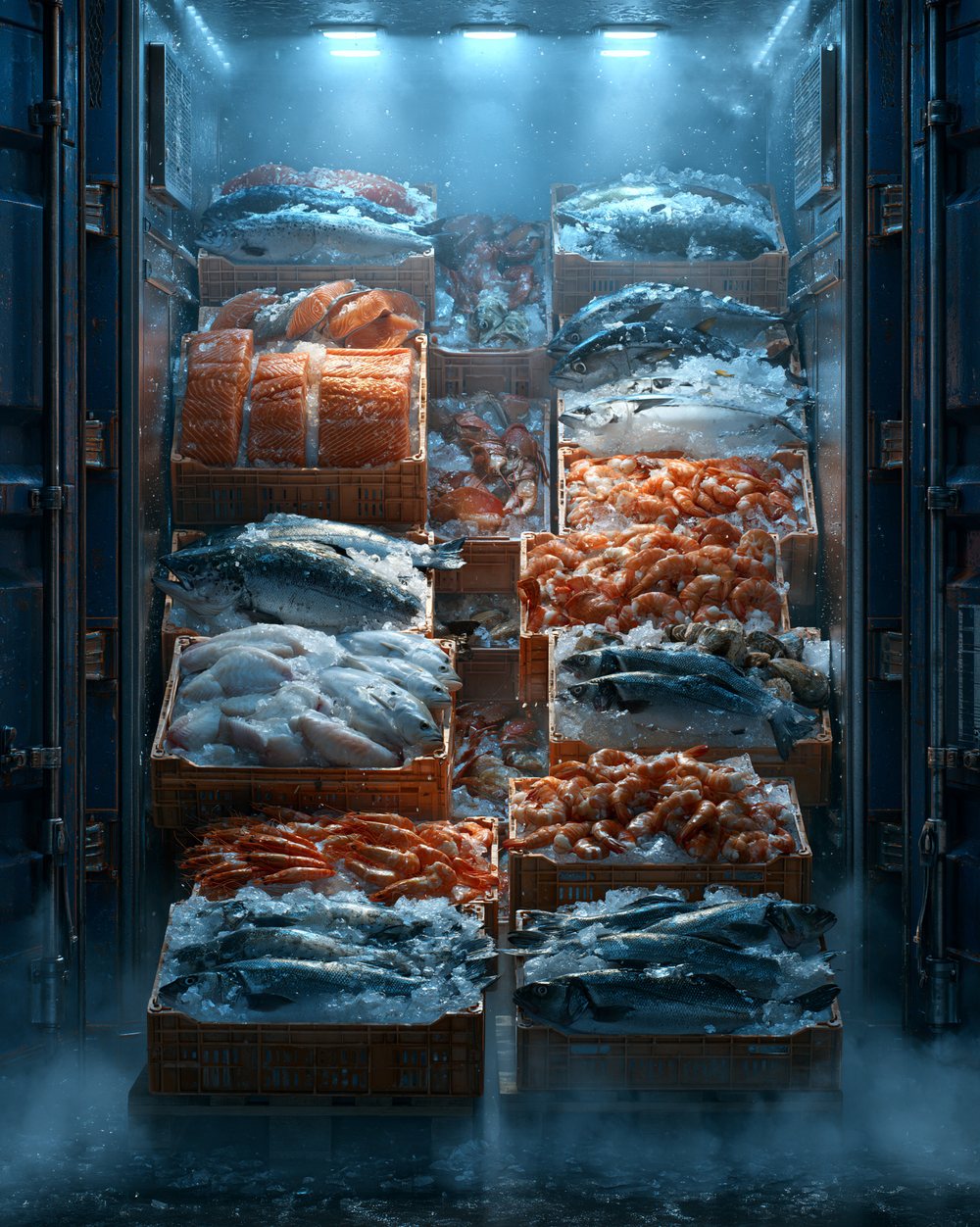 Corte de carne congelado