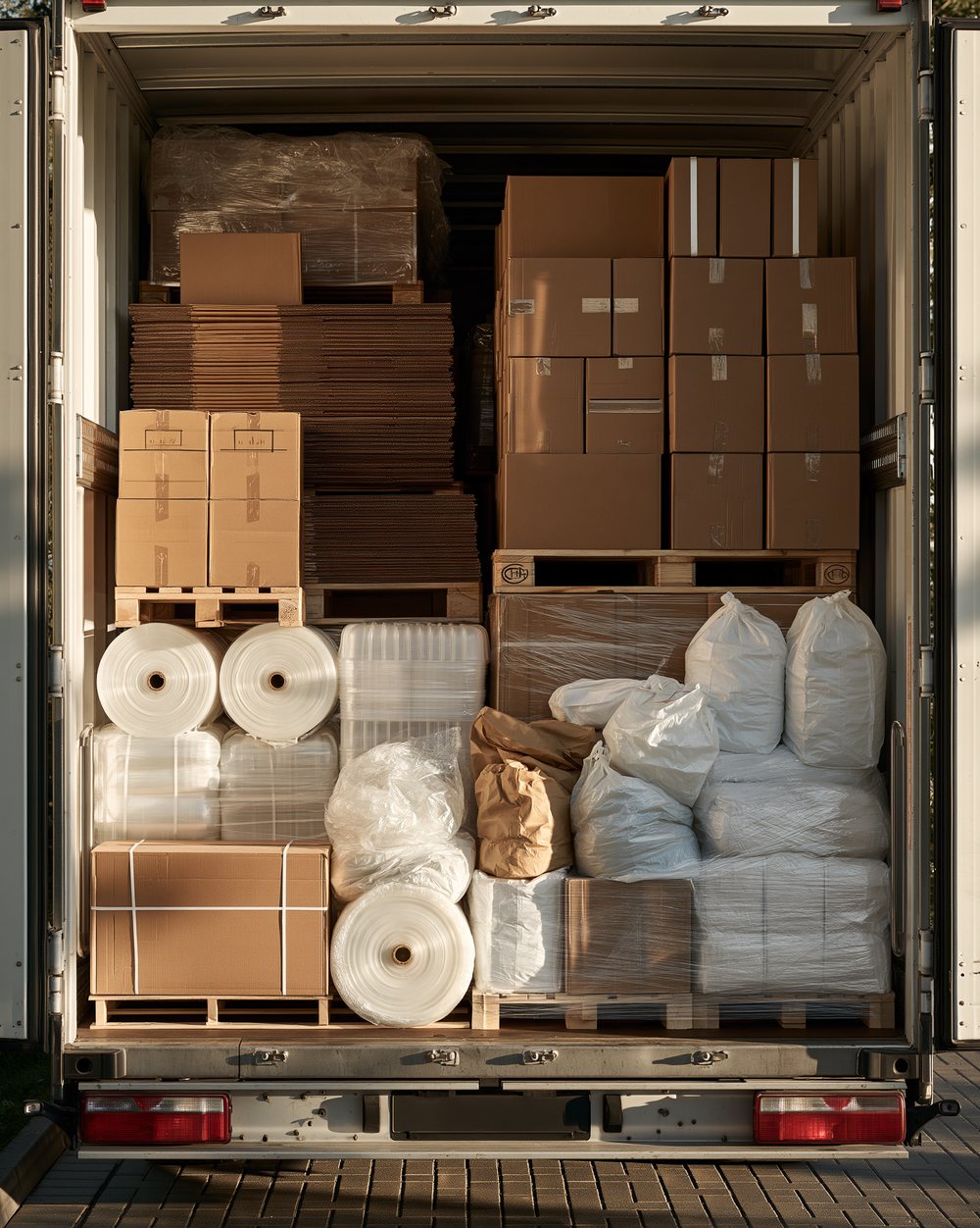 Material de empaque listo para embarque